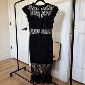 Elegant Black Lace Dress